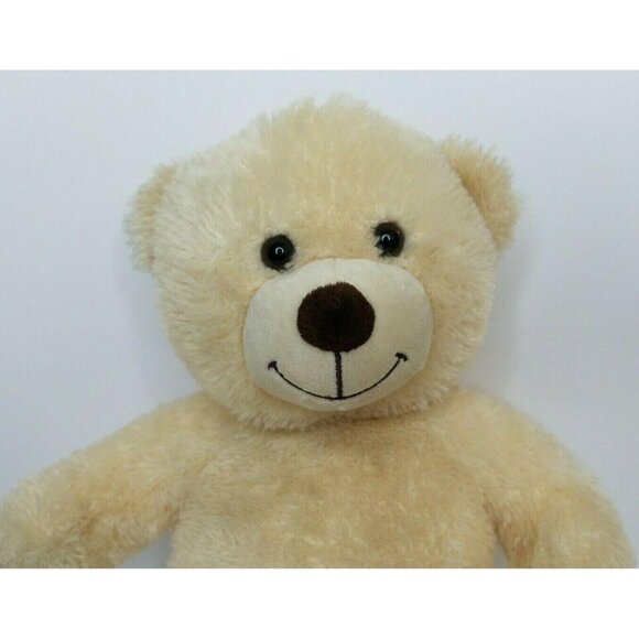 Build A Bear Teddy Bear Plush Cream Smiling 2010 15" Stuffed Animal Toy BAB Work - Picture 1 of 6